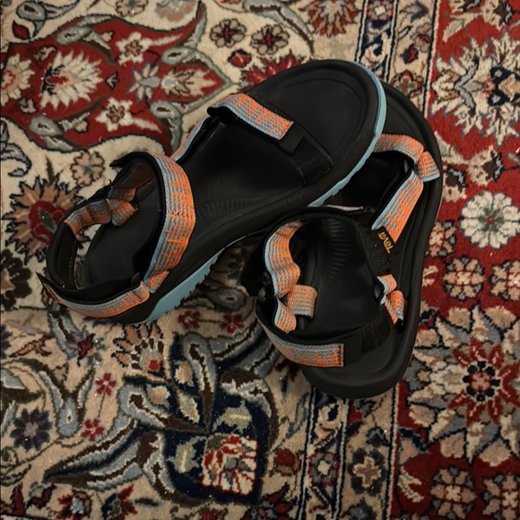 Teva Black and Orange Adventure Sandals - Picture 7 of 9